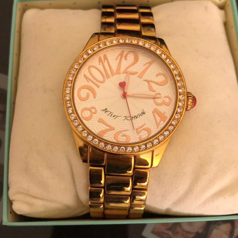 Betsy Johnson gold watch